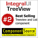 IntegralUI TreeView Second Place as Best Selling Treeview and List Component on ComponentSource