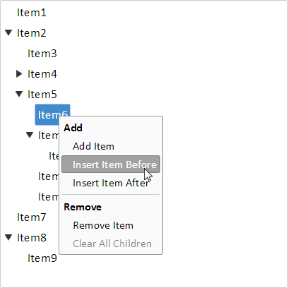 Add Context Menu to Items in AngularJS TreeView