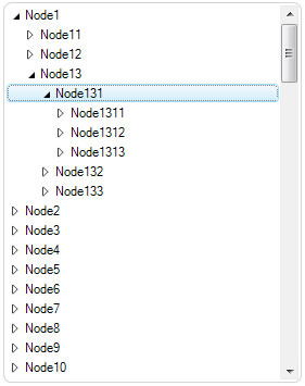 Single Node Expanded in TreeView