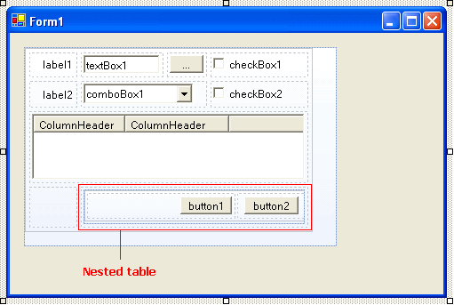 Table Layout Engine in Docking Windows, Tabbed documents and Table layout for WinForms